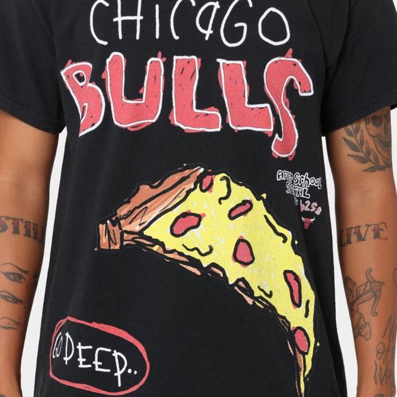 After School Special Chicago Bulls T-Shirt Black Wash - Picture 2 of 6